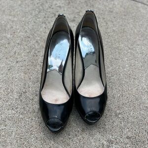 Michael Kors Shoes Women Size 8‎ Black Peep Toe Stiletto Pumps Classic Business